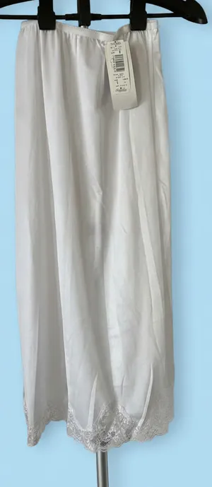 Nancy King White Lace Half Slip Small NWT Vintage thumbnail 1