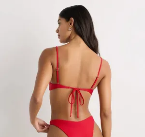 New Quince Italian Knotted Triangle Bikini Top Size Small thumbnail 5