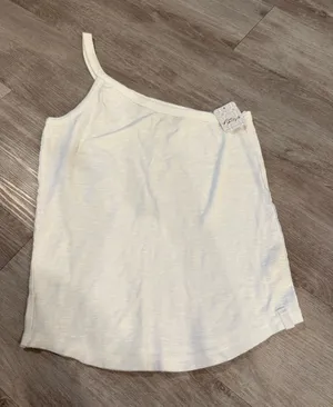Free People NEW One Way or Another" One-Shoulder Tank Top thumbnail 1