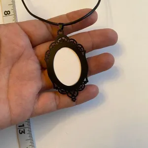 Gothic‎ Crow Red Moon Cameo Style Black Necklace Pendent thumbnail 9