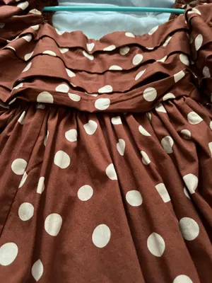 Abercrombie & Fitch Brown & White Polka Dot Dress (w/ Pockets) thumbnail 2