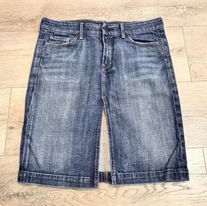 Citizens of Humanity Sophia Size 29 300 Stretch Knee‎ Length Denim Pencil Skirt thumbnail 1