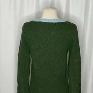 Anthropologie SLEEPING ON SNOW Green Cashmere Wool Button Sweater Knit Small thumbnail 9