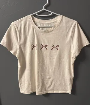 Bow Tee Tan Size L thumbnail 1