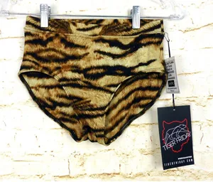Tiger Friday Go2 Briefs Womens Adult Small Tiger Print Dance Briefs High Waisted thumbnail 1