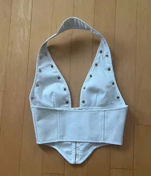 Princess polly pallida pu jordy top white thumbnail 3