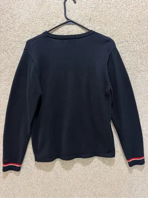 Liz Claiborne Vintage 100% cotton preppy knit sweater LizGolf‎ country club bookish classic thumbnail 2