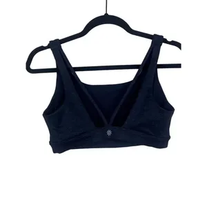 Athleta Activewear Criss Cross Spaghetti Straps Back Sports Bra S Charcoal Grey thumbnail 11