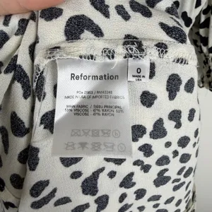 Reformation Dalmatian Printed Slit Midi Dress Size 0 Feminine Chic Lightweight thumbnail 9