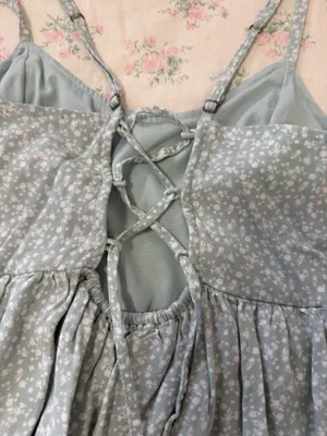 Mint Floral Hollister Mini Dress thumbnail 4