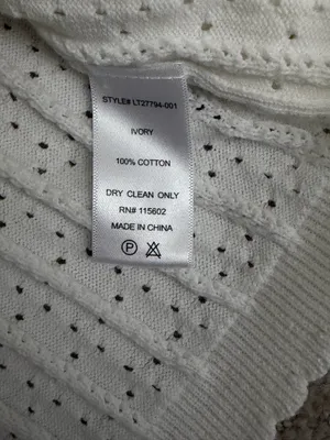 All in Favor Ivory Cable Knit Button-Front Cardigan Size Small thumbnail 6