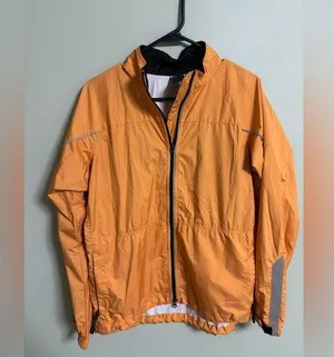 Nike Womens Vintage Y2K Full Zip Orange Windbreaker Size Medium 8-10 Lightweight thumbnail 1