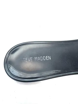 Steve Madden Dovie Black Sandals Slides Size 10 thumbnail 4