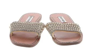 Steve Madden Gold Chain Women's Slide Sandals Size 8.5 thumbnail 2