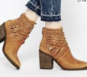 Free People Carrera heel Ankle booties Strappy size 6 thumbnail 1