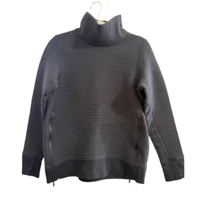 All in Motion Target Ribbed Mockneck Zipper Black Pullover Sweatshirt Size Small thumbnail 1