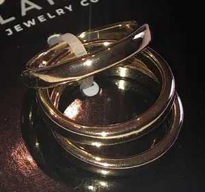 Size 7 Jasmine Lane Gold Tone Ring Triple Stack Set thumbnail 1