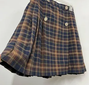 Tracy Evans Vintage size small wrap around vintage plaid skirt rayon blend made in the USA thumbnail 2