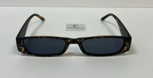 Slim 90s brown leopard sunglasses thumbnail 1