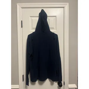 American Eagle Women's Navy Blue Lightweight Long Sleeve Hoodie Med Pre Teen thumbnail 4