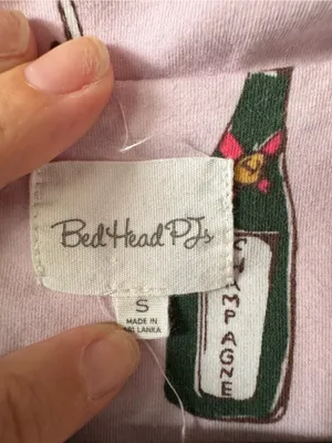 Bed Head PJs Women’s Pink Let’s Do Brunch Shorty Pajama Set Size Small thumbnail 2