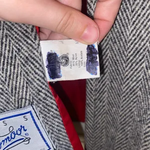 Vintage Union Made Abbmoore Wool Blend Grey Herringbone Coat/Jacket Made in USA thumbnail 10