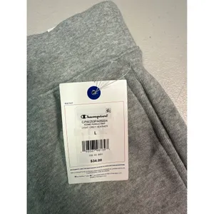 Champion Womens Iconic Puddle Pant Wide Leg Sweatpants Light Grey Heather L thumbnail 3
