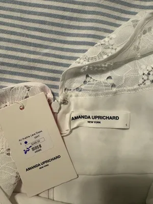 White Amanda Uprichard Lace Mini Dress thumbnail 7