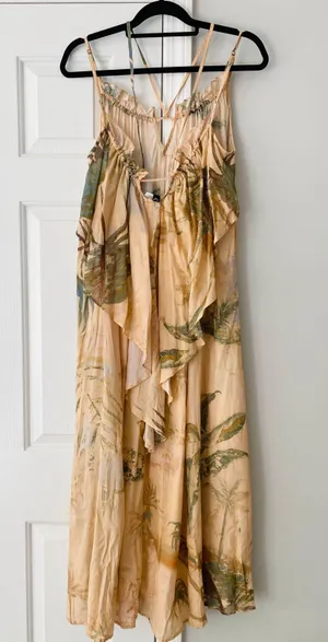 Tropical Print Oversized Flowy Dress, Size XS thumbnail 8