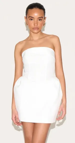 Pretty Little Thing White Mini Dress 4 thumbnail 1