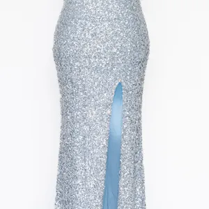 Betsy &‎ Adam - Ice Blue Sequined Floor Length Gown thumbnail 10