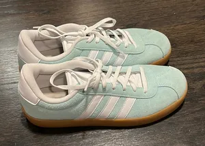 Adidas Pastel Green Trainers with White Accents thumbnail 1