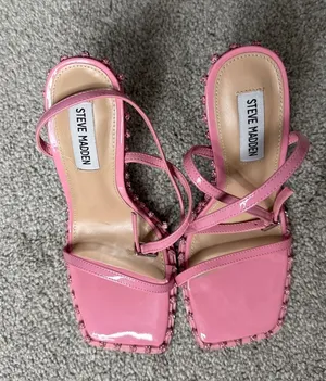 Steve Madden Pink Heeled Sandals thumbnail 1
