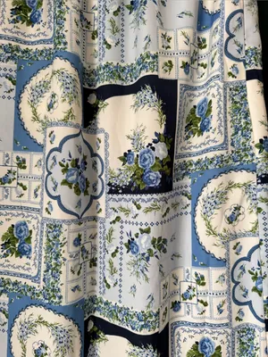 Abercrombie & Fitch Blue and White Floral Patchwork Maxi Skirt thumbnail 2