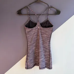 Lululemon Power Y Tank, Black Wee Stripe, Size 2, VGUC thumbnail 4