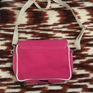 Y2K Retro Early 2000s Pink White “Sneaker Lace-Up Style” Crossbody Messenger Shoulder Bag Purse #Fairygrunge #Biker #Streetwear #Barbie #Bratz thumbnail 5