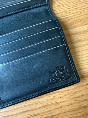 Coach Brown and Black Signature Continental Wallet thumbnail 7
