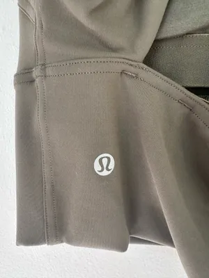 Lululemon Logo Elastic Everlux Shelf Tank Top Army Green / White Opal 8 thumbnail 3