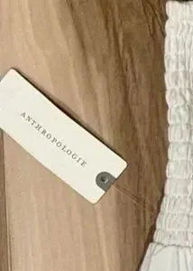 NEW Anthropologie Maeve White Tie Strapless Top Women’s Small thumbnail 1