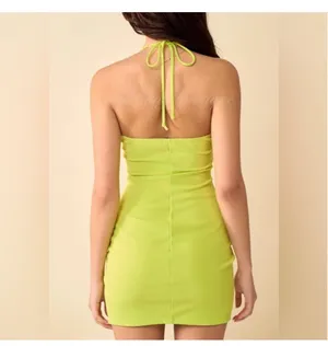 Lime green dress Size L thumbnail 3