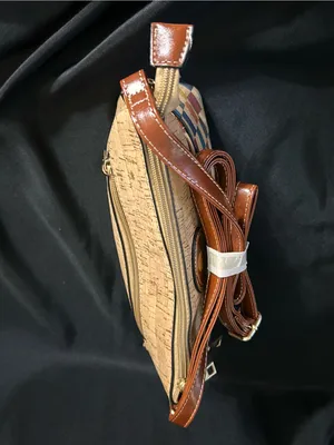 Natural Cork Women’s Multicolor Check Crossbody Bag NWT thumbnail 5
