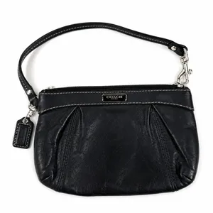 Coach Black Legacy Wristlet Wallet‎ Leather Small Pouch 48179 Designer Festival thumbnail 1