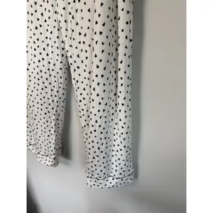 Eberjey Gisele Printed Long Pj Pants Tencel Heart To Heart White Bkack XL NEW thumbnail 5