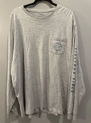 Vineyard Vines Football Long Sleeve Pocket Tee thumbnail 1