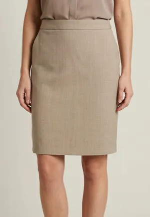 Twinhill Skirt Womens 6 Beige Wool Blend Crosshatch Business thumbnail 1