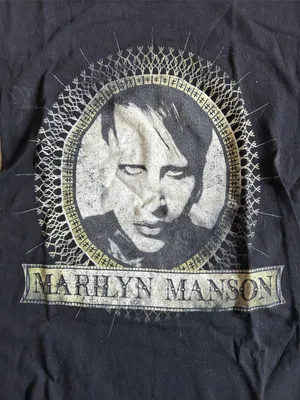 Alstyle Black Marilyn Manson Graphic Short Sleeve Tee thumbnail 4