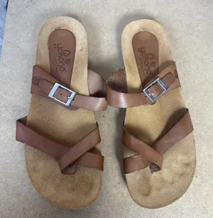 Yokono Sandles Brown Leather Adjustable Strap Cork Footbed Womens Size 9 thumbnail 1