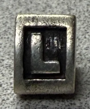 Authentic Pandora Charm Sterling Silver Alphabet Letter L Bead Retired thumbnail 1