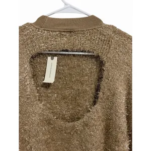 Anthropologie Maeve Violetta SS Tinsel‎ Sweater Honey Women's Size Medium thumbnail 4