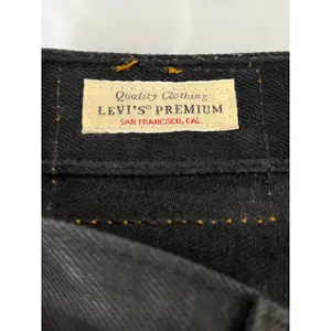 Levi's 501 Wax Coated Jeans Women's 27x30 Black High Rise Straight Leg Denim thumbnail 6